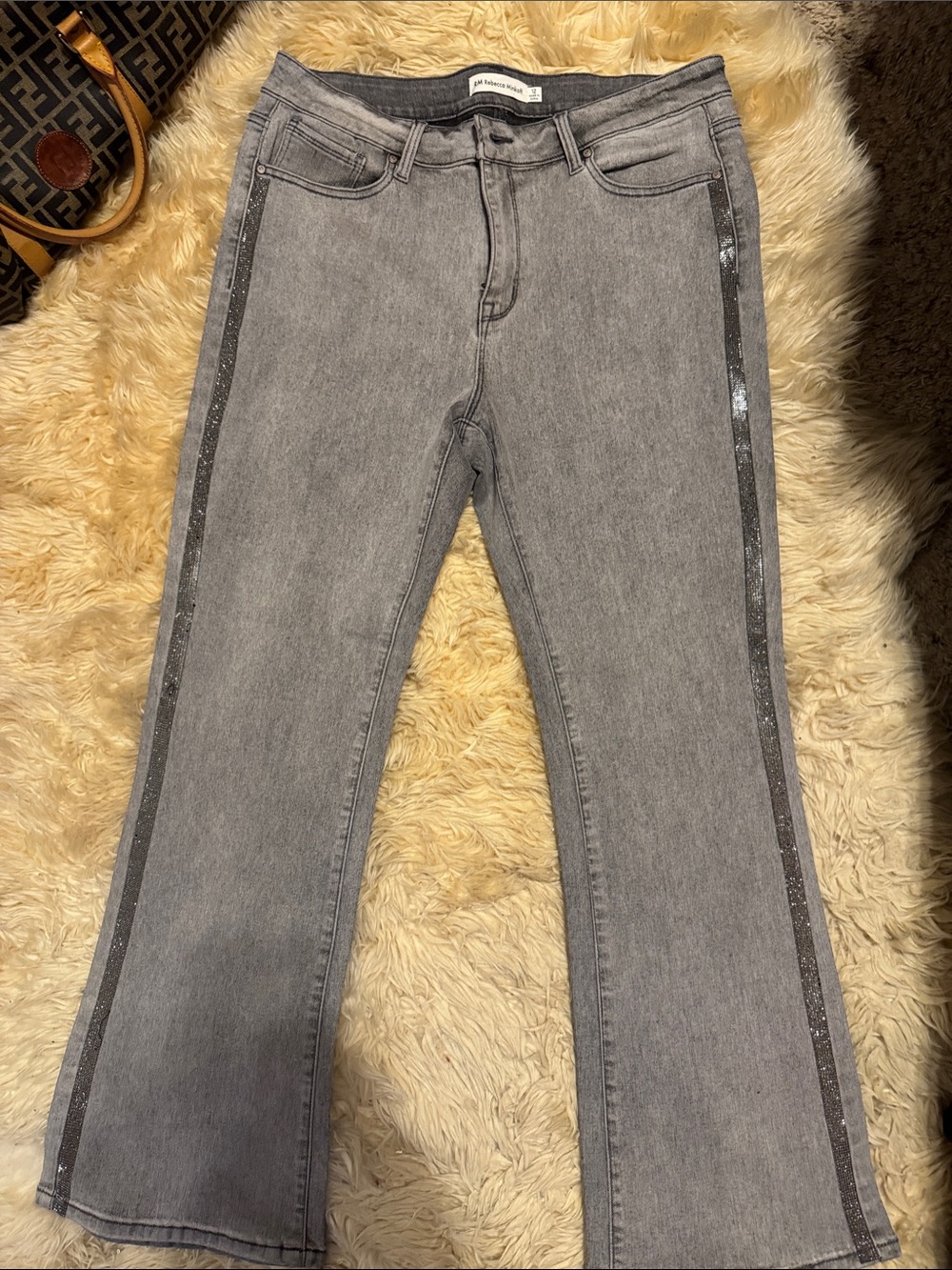 Rebecca Minkoff Gray Women's Jeans with Side Stripe